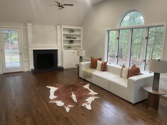 Fireplace, Interior, Living room, Wood Texture Flooring