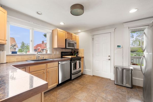 Interior, Kitchen, Recessed Lighting, Stainless Steel Appliances