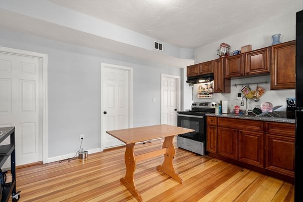 Interior, Kitchen, Wood Texture Flooring