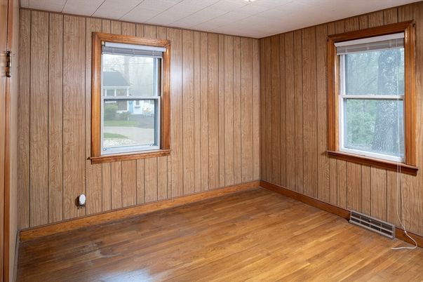 Empty room, Interior, Wood Texture Flooring, Wooden Walls