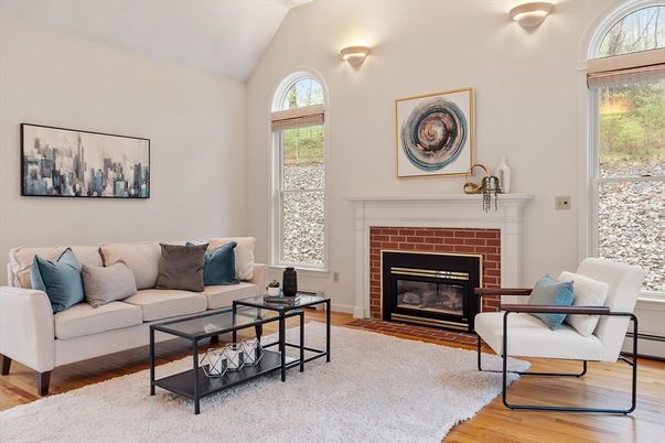 Fireplace, Interior, Living room, Wood Texture Flooring