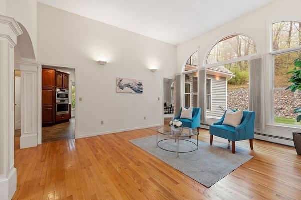 Interior, Kitchen, Living room, Stainless Steel Appliances, Wood Texture Flooring