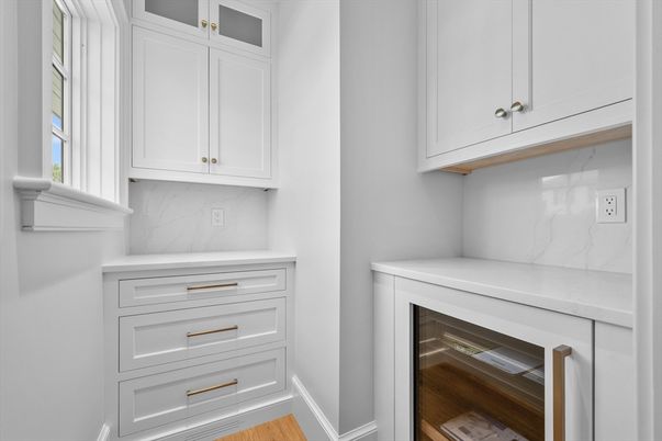 Interior, Marble Walls, Wood Texture Flooring