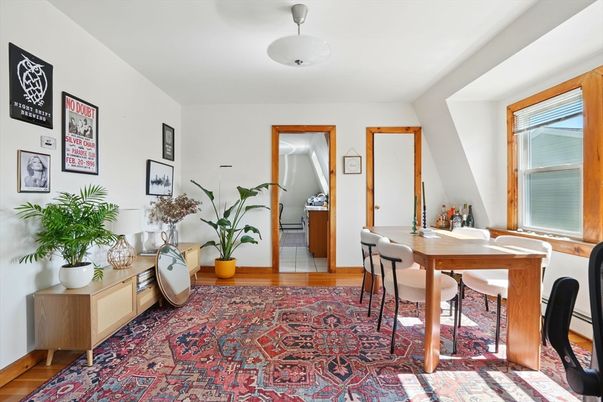 Dining room, Interior, Wood Texture Flooring