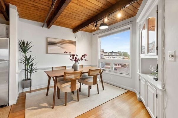 Dining room, Interior, Wooden Beams, Wooden Ceilings, Wood Texture Flooring
