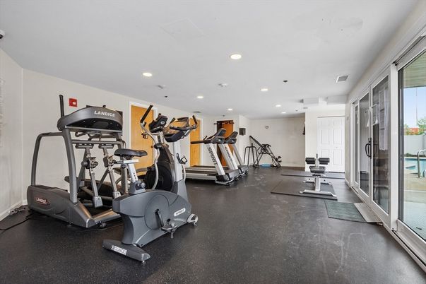 Fitness Equipment, Gym, Interior, Recessed Lighting
