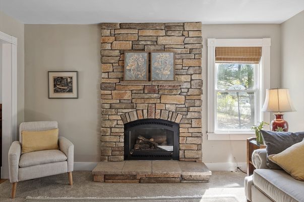 Fireplace, Interior, Stone Walls
