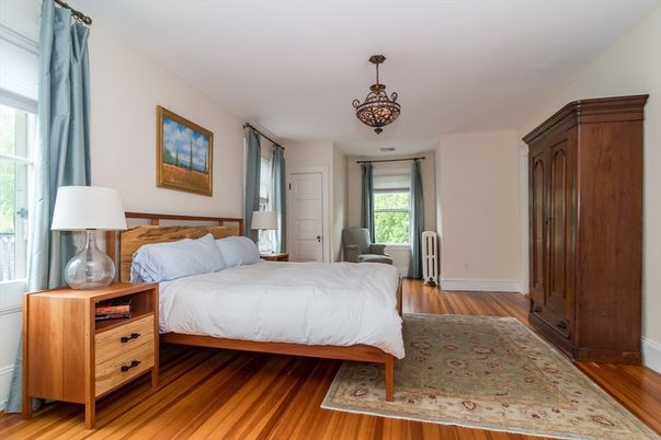 Bedroom, Chandelier, Interior, Wood Texture Flooring
