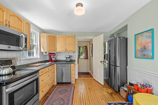 Interior, Kitchen, Wood Texture Flooring