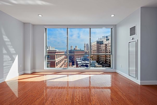 Empty room, Interior, Recessed Lighting, Wine Storage, Wood Texture Flooring