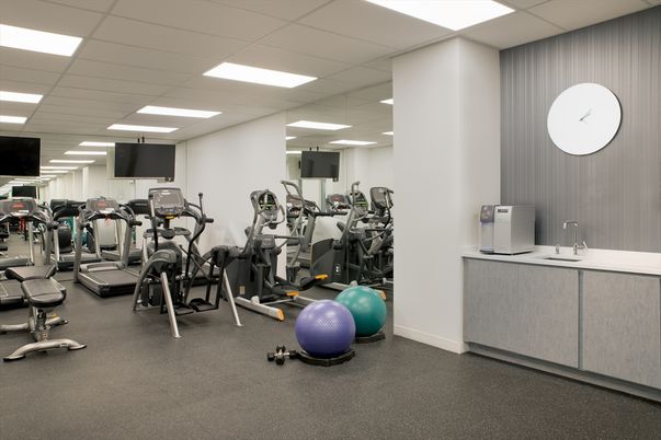 Fitness Equipment, Gym, Interior, Recessed Lighting