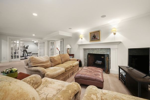 Fireplace, Interior, Living room, Recessed Lighting