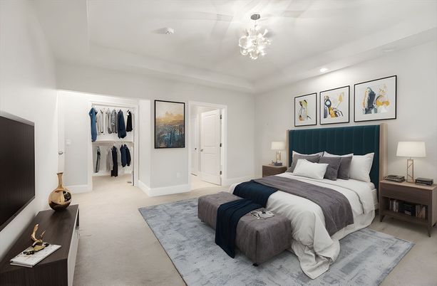 Bedroom, Interior, Recessed Lighting