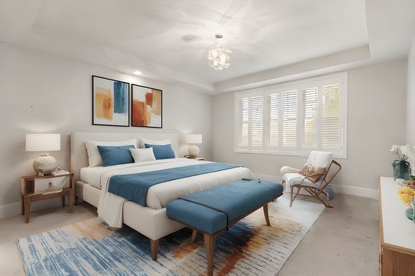 Bedroom, Interior, Recessed Lighting