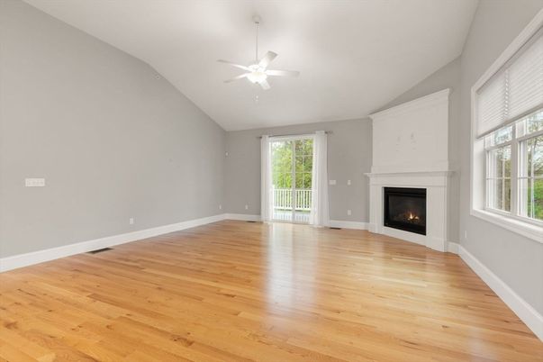 Empty room, Fireplace, Interior, Wood Texture Flooring