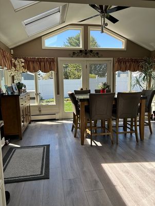 Dining room, Interior, Water, Wood Texture Flooring