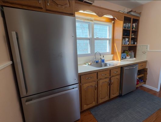 Interior, Kitchen, Wood Texture Flooring