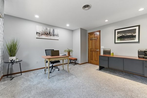 Home Office, Interior, Recessed Lighting