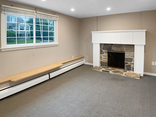 Empty room, Fireplace, Interior, Recessed Lighting