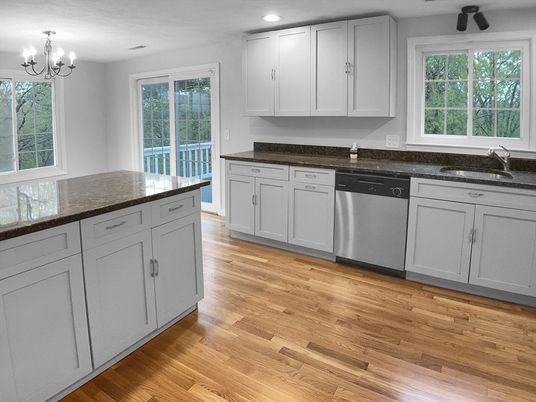 Chandelier, Interior, Kitchen, Recessed Lighting, Wood Texture Flooring