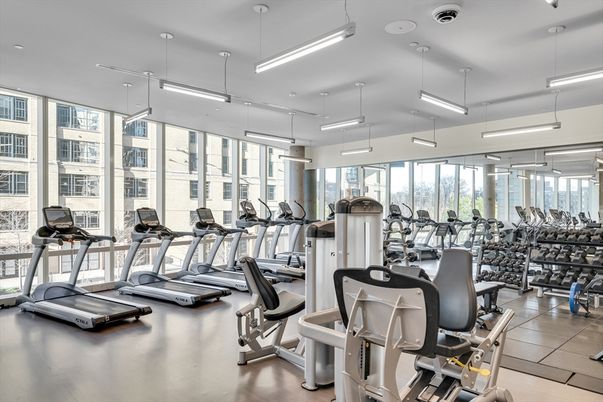 Fitness Equipment, Gym, Interior, Pendant Lights, Recessed Lighting