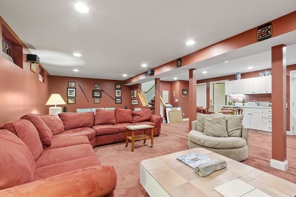 Dining room, Interior, Kitchen, Living room, Recessed Lighting