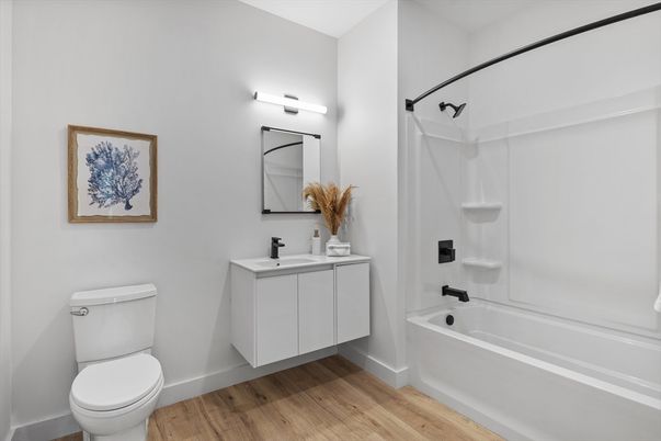 Bathroom, Interior, Wood Texture Flooring