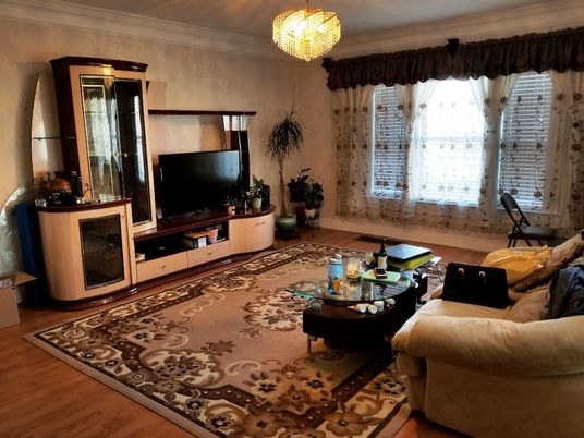Chandelier, Interior, Living room, Wood Texture Flooring