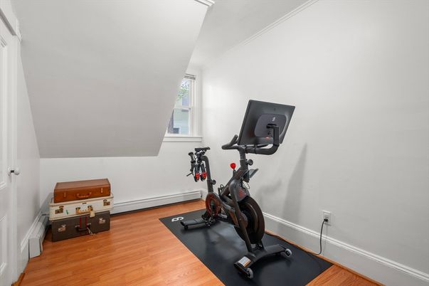 Fitness Equipment, Interior, Wood Texture Flooring