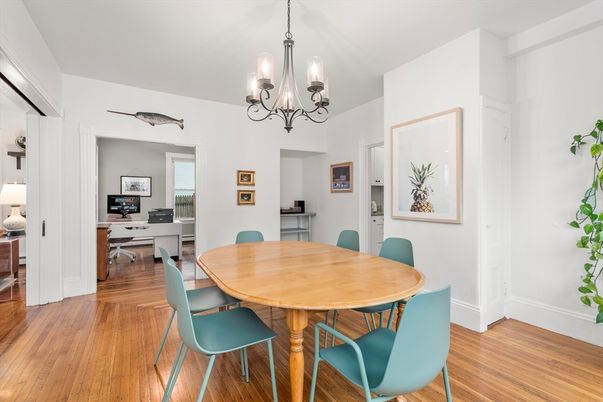 Chandelier, Dining room, Interior, Wood Texture Flooring