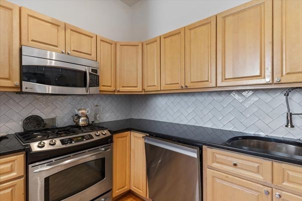 Interior, Kitchen, Stainless Steel Appliances, Tile Countertops