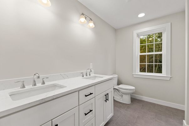 Bathroom, Dual Sink Vanities, Interior, Recessed Lighting