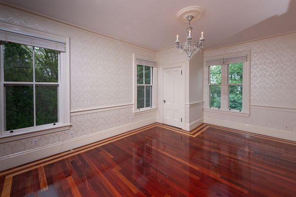Chandelier, Empty room, Interior, Wood Texture Flooring
