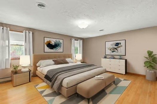 Bedroom, Interior, Wood Texture Flooring