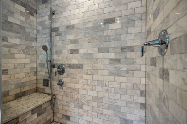 Bathroom, Glass Shower, Interior, Stone Walls