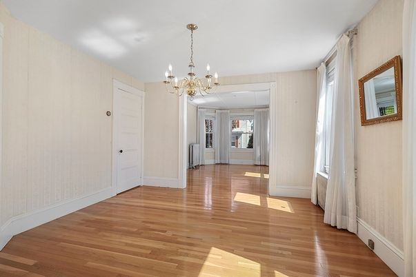 Chandelier, Empty room, Interior, Wood Texture Flooring