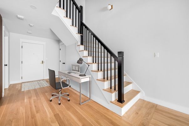 Home Office, Interior, Wood Texture Flooring