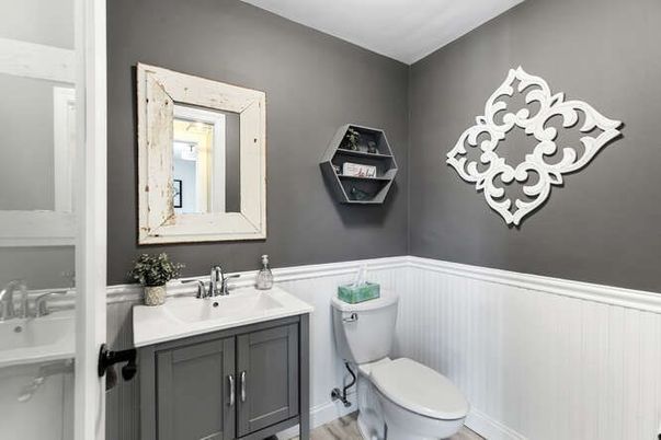 Bathroom, Interior, Wood Texture Flooring