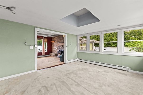 Empty room, Fireplace, Interior