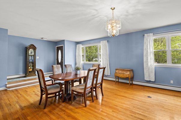 Chandelier, Dining room, Interior, Wood Texture Flooring