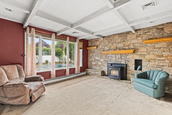 Fireplace, Interior, Stone Walls