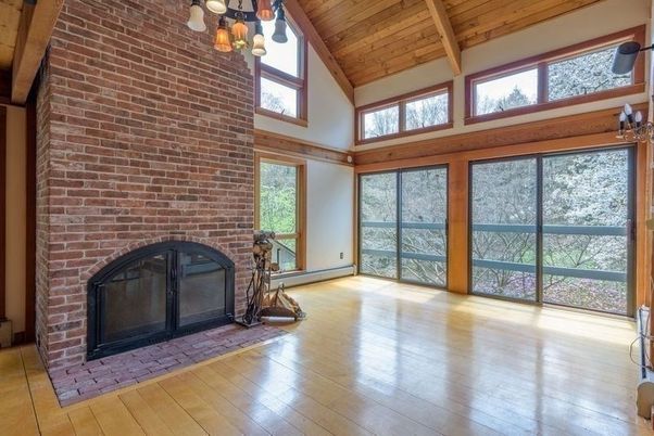 Chandelier, Fireplace, Interior, Stone Walls, Wooden Beams, Wooden Ceilings, Wood Texture Flooring