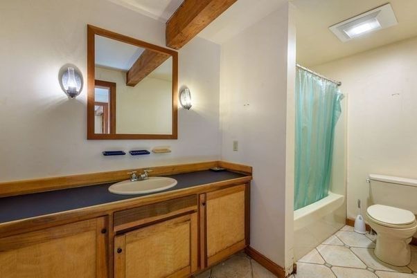 Bathroom, Interior, Wooden Beams