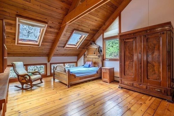 Bedroom, Interior, Wooden Beams, Wooden Ceilings, Wood Texture Flooring, Wooden Walls
