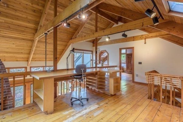 Home Office, Interior, Wooden Beams, Wooden Ceilings, Wood Texture Flooring