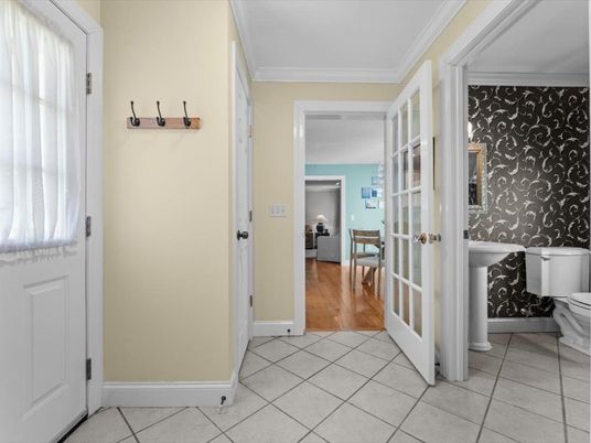 Bathroom, Interior, Wood Texture Flooring
