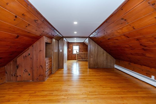 Empty room, Interior, Recessed Lighting, Wooden Ceilings, Wood Texture Flooring, Wooden Walls