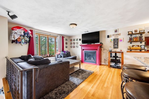 Fireplace, Interior, Living room, Wood Texture Flooring