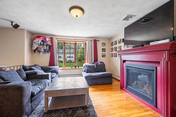 Fireplace, Interior, Living room, Wood Texture Flooring