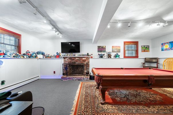 Billiard Table, Fireplace, Game Room, Interior